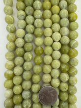 olive jade, semi dull finish, 12mm round, 15" strand,SOLD PER STRAND