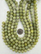 olive jade, semi dull finish, 12mm round, 15" strand,SOLD PER STRAND