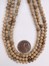 picture jasper, 6mm round, 15" strand, sold per strand