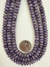 purple enhanced kiwi quartz, 8x4mm rondelle, 15" strand, sold per strand