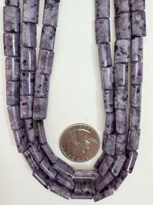 purple enhanced kiwi quartz, 12x7x4mm rectangle, 15