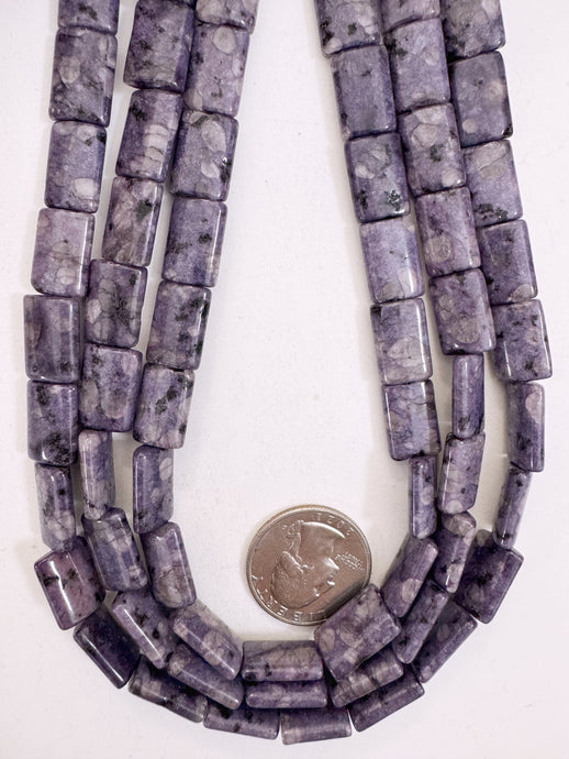 purple enhanced kiwi quartz, 15x10x4mm rectangle, 15