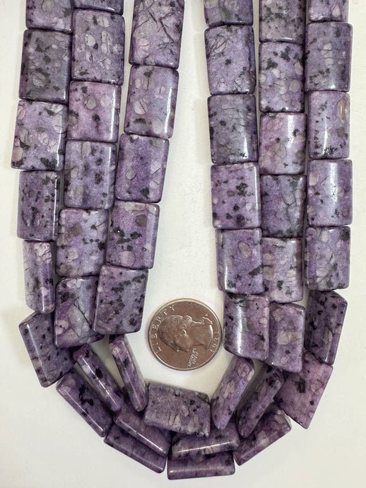 purple enhanced kiwi quartz, 20x15x6mm rectangle, 15