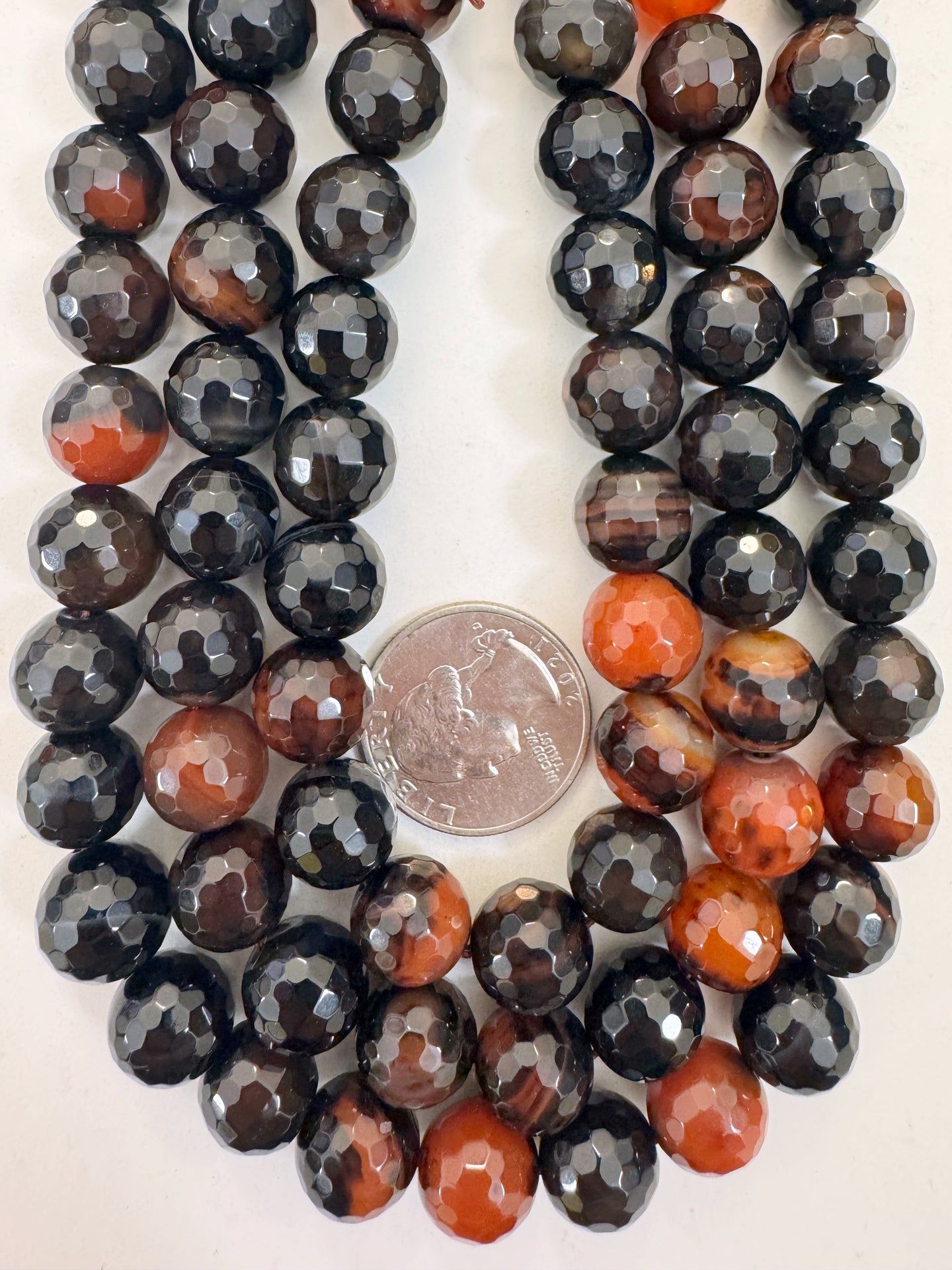 dream agate, 12mm faceted round, 15