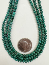 chinese turquoise, 4mm round, 15" strand, sold per strand