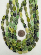 darker batch chinese chrysoprase, 18x9x4mm oval, 15" strand,    SOLD PER STRAND