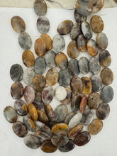 chinese lodalite, 29x22x8mm oval, 15" strand,   SOLD PER STRAND