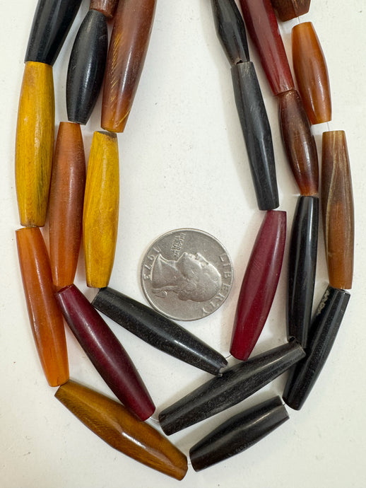 black off white golden red horn, mixed motif, 17-60mm tube mix, 15
