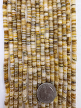 white black brown yellow golden natural shell, 4-5mm heishi rondelle, 15" strand, SOLD PER STRAND