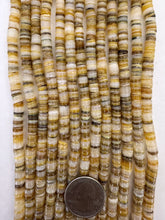 white black brown yellow golden natural shell, 6mm heishi rondelle, 15" strand, SOLD PER STRAND