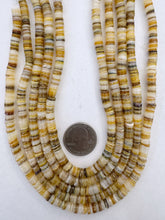 white black brown yellow golden natural shell, 6mm heishi rondelle, 15" strand, SOLD PER STRAND