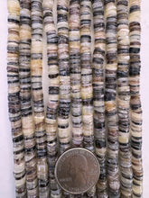 white black brown purple golden natural shell, 6mm heishi rondelle, 15" strand, SOLD PER STRAND