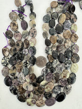 charoite, 14-23mm variable size flat tumbled nugget, 15" strand, SOLD PER STRAND