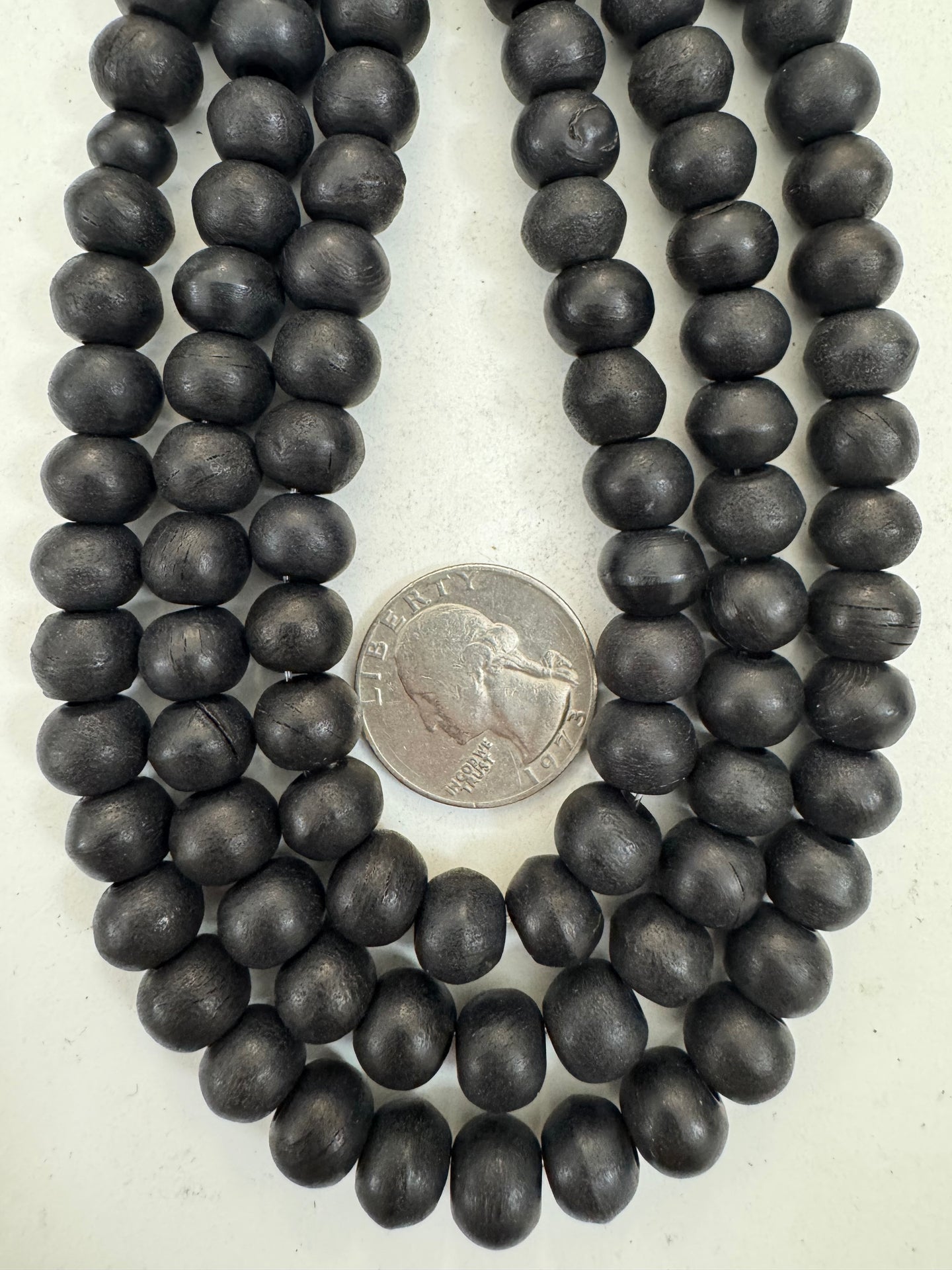 matte black, single color, vintage look acrylic, 9x8mm rondelle, 15