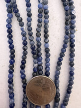 sodalite, 4mm round, 15" strand,   SOLD PER STRAND