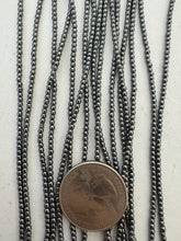 hematite, 2mm barrel, 15" strand,   SOLD PER STRAND