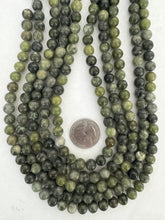 dull finish dark bc jade, 8mm round, 15" strand,  SOLD PER STRAND