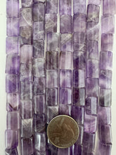 cape amethyst, 14x10x4mm rectangle, 15" strand,  SOLD PER STRAND