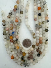 inclusions quartz, 8mm round, 15" strand,   SOLD PER STRAND
