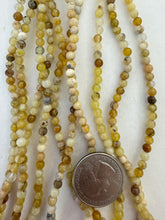 natural yellow opal, 4mm round, 15" strand,   SOLD PER STRAND