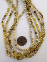 natural yellow opal, 4mm round, 15" strand,   SOLD PER STRAND