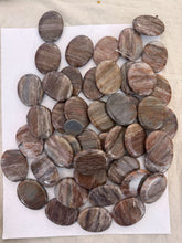 brown banded agate, 45x35x8mm oval, 15" strand, SOLD PER STRAND