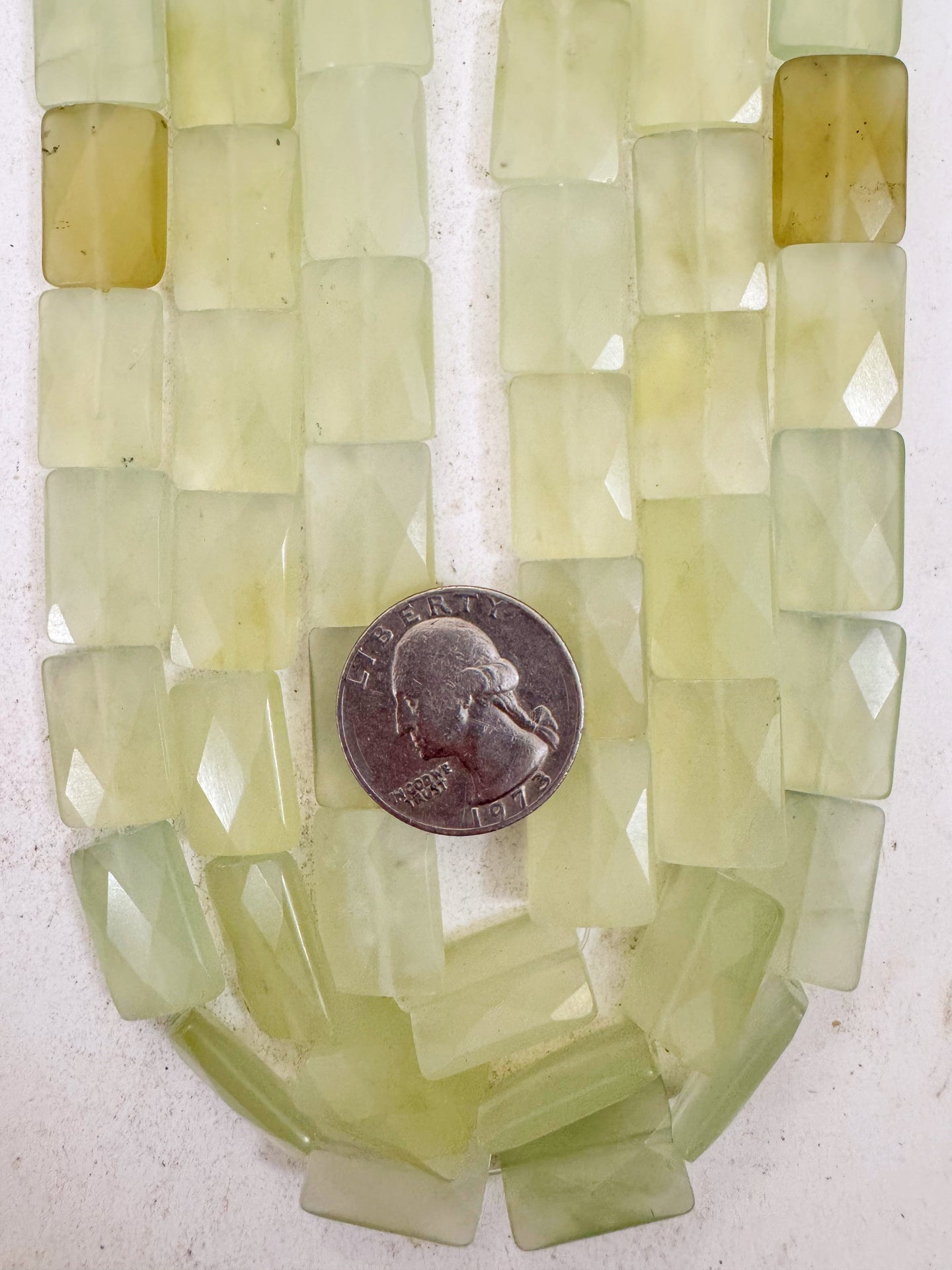 New Jade, 18x12x5mm faceted rectangle, 15