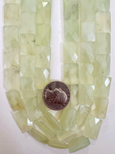 New Jade, 18x12x5mm faceted rectangle, 15" strand, sold per strand (batch 2)