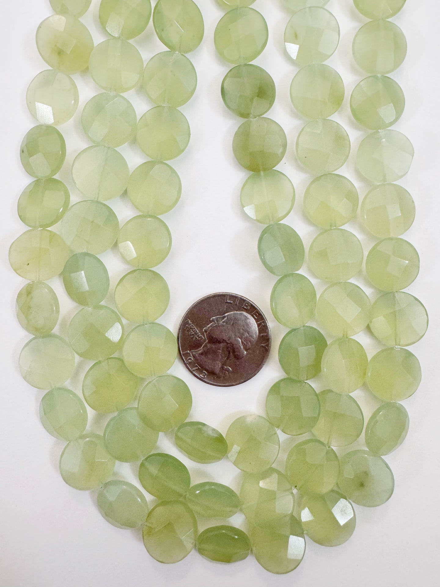 new jade, 13x13x6mm faceted rectangle, 15