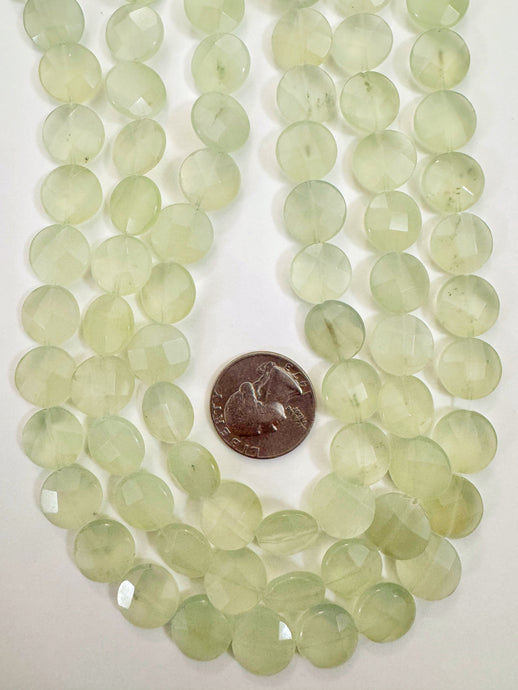 new jade, 13x13x6mm faceted rectangle, 15