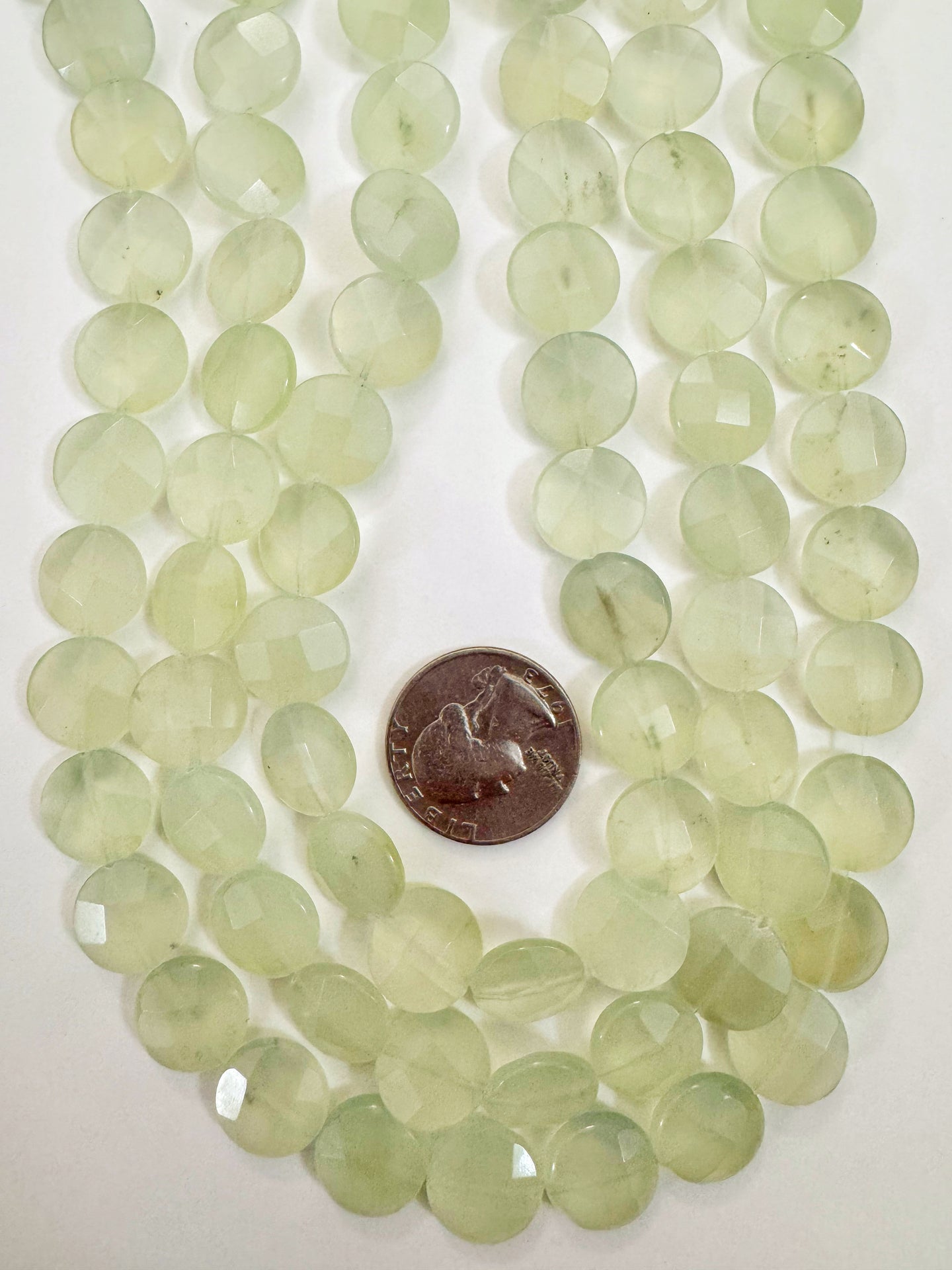 new jade, 13x13x6mm faceted rectangle, 15