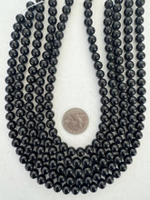 black onyx, 8mm round, 15" strand, SOLD PER STRAND