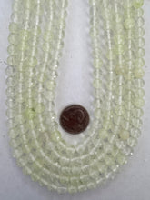 lemon lime color enhanced quartz, 8mm faceted round, 15" strand, SOLD PER STRAND