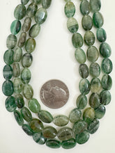 indian green aventurine, 12x8x5mm oval, 15" strand, sold per strand (batch 1)