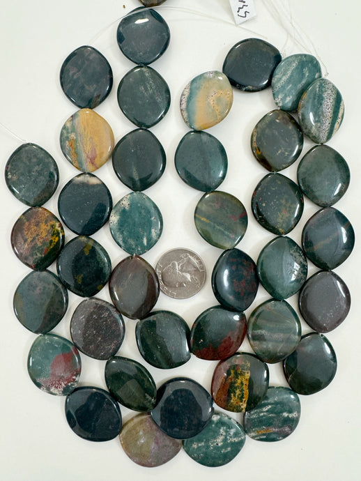 yellow green bloodstone, 29x24x6mm horse eye, 15