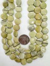 honey jasper, 14x14x5mm coin, 15" strand, sold per strand