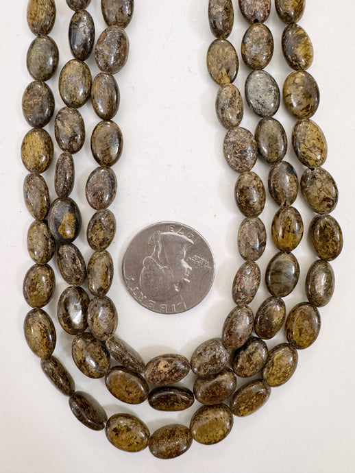 bronzite, 11x8x4mm oval, 15