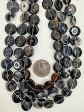sardonyx, 16x16x3mm donut or rondelle, 15" strand, sold per strand