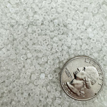 cloudy clear, glass, 2.8mm rondelle seed beads, approximately 500 gram bag, sold per bag, made in India