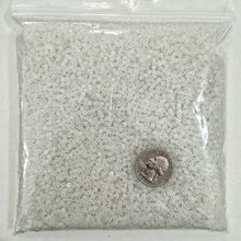 cloudy clear, glass, 2.8mm rondelle seed beads, approximately 500 gram bag, sold per bag, made in India