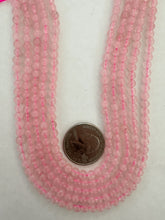 color enhanced rose quartz, 4mm round, 15" strand, SOLD PER STRAND