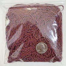 AB coated raspberry red, glass, 2mm rondelle seed beads, approximately 500 gram bag, sold per bag, made in czech republic
