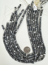 mexican zebra jasper, 6x4mm heishi rondelle, 15" strand, sold per strand