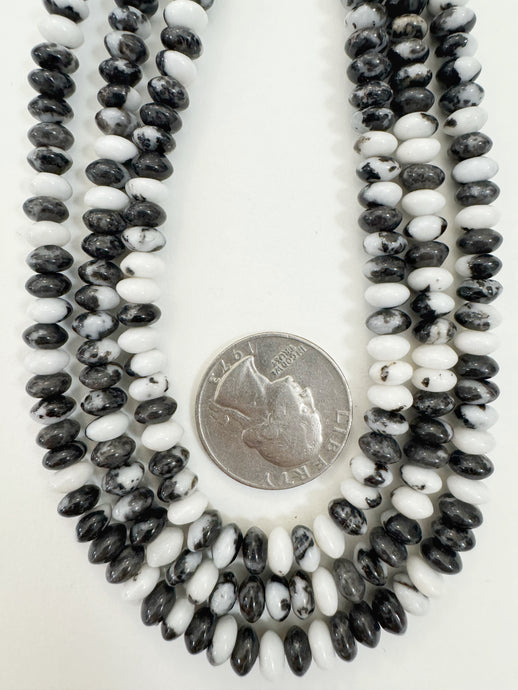 mexican zebra jasper, 6x3mm rondelle, 15