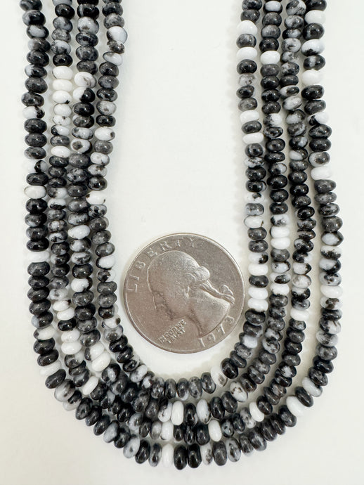 mexican zebra jasper, 4x2mm rondelle, 15