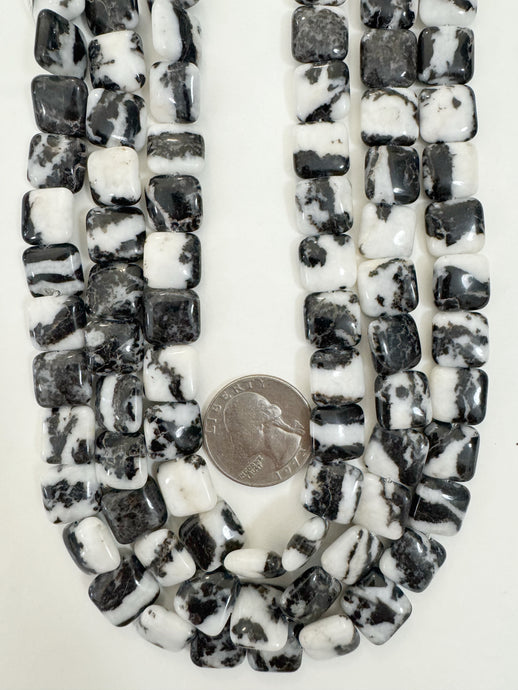 mexican zebra jasper, 12x12x5mm square, 15