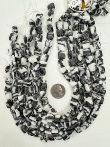 mexican zebra jasper, 12x12x5mm square, 15" strand, sold per strand