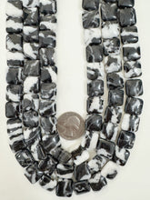 mexican zebra jasper, 14x14x5mm square, 15" strand, sold per strand
