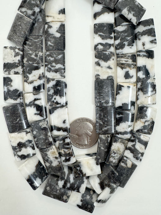 mexican zebra jasper, 20x14x4mm rectangle, 15