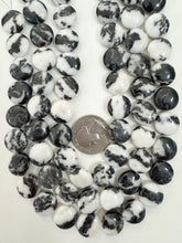 mexican zebra jasper, 14x14x6mm coin, 15" strand, sold per strand